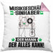 Musikgeschäftsinhaber Kissen mit Füllung 40x40 Geschenk für Musikgeschäftsinhaber Der Mann Der Alles Kann Geschenkidee zum Geburtstag (Grau) Rosa Trendation