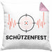Schützenfest Kissen mit Füllung 40x40 Geschenk Schütze Sportschütze Geschenkidee (Grau) Rosa Trendation