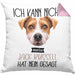 Jack Russell Besitzer Kissen mit Füllung 40x40 Geschenk Lustiger Spruch Geschenkidee Ich Kann Nicht Mein Jack Russell Hat Nein Gesagt (Grau) Rosa Trendation