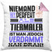 Tiermaler Geschenk Kissen mit Füllung 40x40 Lustige Geschenkidee für Tiermaler Geburtstag Niemand Ist Perfekt Aber Als Tiermaler Ist Man Nah Dran (Grau) Rosa Trendation
