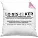 Lustige Kissen mit Füllung 40x40 für Logistiker Spruch Geschenkidee Logistik (Grau) Rosa Trendation