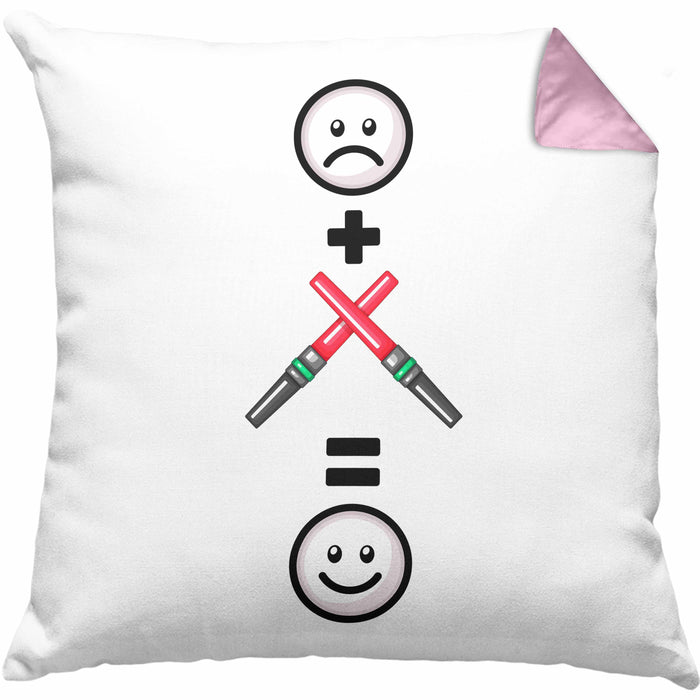 Fluglotse Kissen mit Füllung 40x40 Geschenk für Fluglotsen Lustige Geschenkidee :( + Fluglotse = :) Geburtstag (Grau) Rosa Trendation