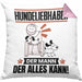 Hundeliebhaber Kissen mit Füllung 40x40 Geschenk für Hundeliebhaber Der Mann Der Alles Kann Geschenkidee zum Geburtstag (Grau) Rosa Trendation