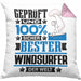 Windsurfer Geschenk Lustiger Spruch für Windsurfer Geschenkidee Bester Windsurfer Der WeltKissen mit Füllung 40x40 (Grau) Rosa Trendation