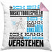 Basketballspieler Geschenk Kaffee-Kissen mit Füllung 40x40 Geschenkidee für Basketballspieler Ich Bin Basketballspieler Ich Kann Es Dir Erklären Jedoch Nicht Für Dich Verstehen Spruch Lustig (Grau) Rosa Trendation