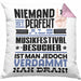 Musikfestival-Besucher Geschenk Kissen mit Füllung 40x40 Lustige Geschenkidee für Musikfestival-Besucher Geburtstag Niemand Ist Perfekt Aber Als Musikfestival-Besucher Ist Man Nah Dran (Grau) Rosa Trendation