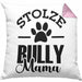 Hunde Kissen mit Füllung 40x40 Geschenk für stolze Bully-Mamas Bully Hunde Geschenkidee (Grau) Rosa Trendation