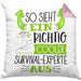 So Sieht Ein Richtig Cooler Survival-Experte Aus Kissen mit Füllung 40x40 Geschenk für Survival-Experte Geburtstag Geschenkdiee (Grau) Rosa Trendation