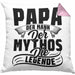 Papa Der Mann Der Mythos Die Legende Kissen mit Füllung 40x40 Vatertag Spruch Bester Papa Geschenkidee Vater (Grau) Rosa Trendation