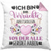 Arbeitskollegin Kissen mit Füllung 40x40 Geschenk Lustiger Spruch Geschenkidee Ich Bin Die Verrückte Arbeitskollegin Von Der Alle Geredet Haben (Grau) Rosa Trendation