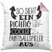 So Sieht Ein Richtig Cooler Paintballspieler Aus Geschenk Kissen mit Füllung 40x40 Lustiger Spruch Geschenkidee (Grau) Rosa Trendation