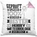 Hobbymeteorologe Geschenk Lustiger Spruch für Hobbymeteorologe Geschenkidee Bester Hobbymeteorologe Der WeltKissen mit Füllung 40x40 (Grau) Rosa Trendation