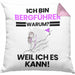 Bergführer Geschenk Kissen mit Füllung 40x40 Lustiger Spruch Ich Bin Bergführer Warum Weil Ich Es Kann Geschenkidee Bester Bergführer Geburtstag (Grau) Rosa Trendation