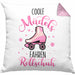 Lustige Rollschuh-Kissen mit Füllung 40x40 Geschenk für Rollschuhfahrerinnen Coole Mädels Fahren Rollschuh (Grau) Rosa Trendation