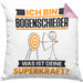 Bogenschießer Kissen mit Füllung 40x40 Geschenk für Bogenschießer Geburtstag Lustiger Spruch Was Ist Deine Superkraft (Grau) Rosa Trendation