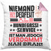 Hundegassi-Service Geschenk Kissen mit Füllung 40x40 Lustige Geschenkidee für Hundegassi-Service Geburtstag Niemand Ist Perfekt Aber Als Hundegassi-Service Ist Man Nah Dran (Grau) Rosa Trendation