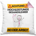 Gesangslehrer Kissen mit Füllung 40x40 Geschenk Lustiger Spruch Geschenkidee für Gesangslehrer Achtung Hochleistungs Gesangslehrer Bei Der Arbeit (Grau) Rosa Trendation