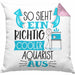 Aquarist Kissen mit Füllung 40x40 So Sieht Ein Richtig Cooler Aquarist Aus Geschenk Lustiger Spruch Geschenkidee (Grau) Rosa Trendation