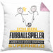 Fußballspieler Geschenk Kissen mit Füllung 40x40 Ich Bin Fußballspieler Aber Sag Doch Einfach Superheld Lustige Geschenkdiee für Fußballspieler (Grau) Rosa Trendation