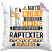 Raptexter Geschenk Kissen mit Füllung 40x40 Lustiger Spruch Erheben Sie Sich Der Raptexter Betritt den Raum (Grau) Rosa Trendation