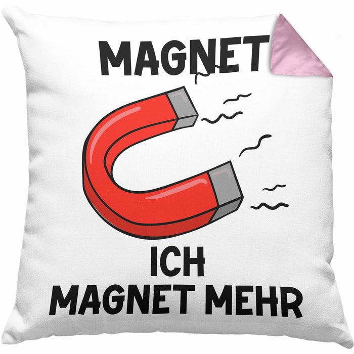 Dank Meme Kissen mit Füllung 40x40 Magnet Wortspiel Ich Magnet Mehr Geschenkidee Depressionen (Grau) Rosa Trendation