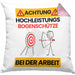 Bogenschütze Kissen mit Füllung 40x40 Geschenk Lustiger Spruch Geschenkidee für Bogenschütze Achtung Hochleistungs Bogenschütze Bei Der Arbeit (Grau) Rosa Trendation