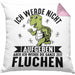 Wandern Kissen mit Füllung 40x40 Geschenk Ich Werde Nicht Aufgeben Aber Die Ganze Zeit Fluchen Wandern Geschenkidee Schildkröte (Grau) Rosa Trendation