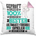 Ultimate-Frisbee-Spieler Geschenk Lustiger Spruch für Ultimate-Frisbee-Spieler Geschenkidee Bester Ultimate-Frisbee-Spieler Der WeltKissen mit Füllung 40x40 (Grau) Rosa Trendation