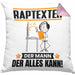 Raptexter Kissen mit Füllung 40x40 Geschenk für Raptexter Der Mann Der Alles Kann Geschenkidee zum Geburtstag (Grau) Rosa Trendation