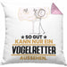 Vogelretter Geschenk Kissen mit Füllung 40x40 So Gut Kann Nur Ein Vogelretter Aussehen Geschenkidee (Grau) Rosa Trendation
