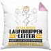 Laufgruppenleiter Geschenk Kissen mit Füllung 40x40 Ich Bin Laufgruppenleiter Aber Sag Doch Einfach Superheld Lustige Geschenkdiee für Laufgruppenleiter (Grau) Rosa Trendation