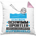 Schwimmsportler Geschenk Kissen mit Füllung 40x40 Ich Bin Schwimmsportler Aber Sag Doch Einfach Superheld Lustige Geschenkdiee für Schwimmsportler (Grau) Rosa Trendation