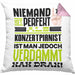 Konzertpianist Geschenk Kissen mit Füllung 40x40 Lustige Geschenkidee für Konzertpianist Geburtstag Niemand Ist Perfekt Aber Als Konzertpianist Ist Man Nah Dran (Grau) Rosa Trendation