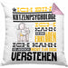 Katzenpsychologe Geschenk Kaffee-Kissen mit Füllung 40x40 Geschenkidee für Katzenpsychologe Ich Bin Katzenpsychologe Ich Kann Es Dir Erklären Jedoch Nicht Für Dich Verstehen Spruch Lustig (Grau) Rosa Trendation