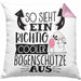 Bogenschütze Kissen mit Füllung 40x40 Geschenk So Sieht Ein Richtig Cooler Bogenschütze Aus Geschenkidee Spruch Lustig (Grau) Rosa Trendation