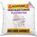 Klassikliebhaber Kissen mit Füllung 40x40 Geschenk Lustiger Spruch Geschenkidee für Klassikliebhaber Achtung Hochleistungs Klassikliebhaber Bei Der Arbeit (Grau) Rosa Trendation