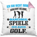 Golfer Geschenk Kissen mit Füllung 40x40 Ich Bin Nicht immer Schlecht Gelaunt Golfspieler (Grau) Rosa Trendation