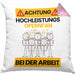 Opernfan Kissen mit Füllung 40x40 Geschenk Lustiger Spruch Geschenkidee für Opernfan Achtung Hochleistungs Opernfan Bei Der Arbeit (Grau) Rosa Trendation