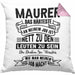 Lustige Kissen mit Füllung 40x40 für Maurer Geschenk Spruch Geschenkidee Maurer Beruf (Grau) Rosa Trendation