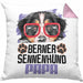 Berner Sennen Papa Besitzer Kissen mit Füllung 40x40 Geschenk Lustiger Spruch Geschenkidee Berner Sennen Liebhaber (Grau) Rosa Trendation