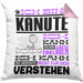 Kanute Geschenk Kaffee-Kissen mit Füllung 40x40 Geschenkidee für Kanute Ich Bin Kanute Ich Kann Es Dir Erklären Jedoch Nicht Für Dich Verstehen Spruch Lustig (Grau) Rosa Trendation