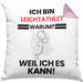 Leichtathlet Geschenk Kissen mit Füllung 40x40 Lustiger Spruch Ich Bin Leichtathlet Warum Weil Ich Es Kann Geschenkidee Bester Leichtathlet Geburtstag (Grau) Rosa Trendation