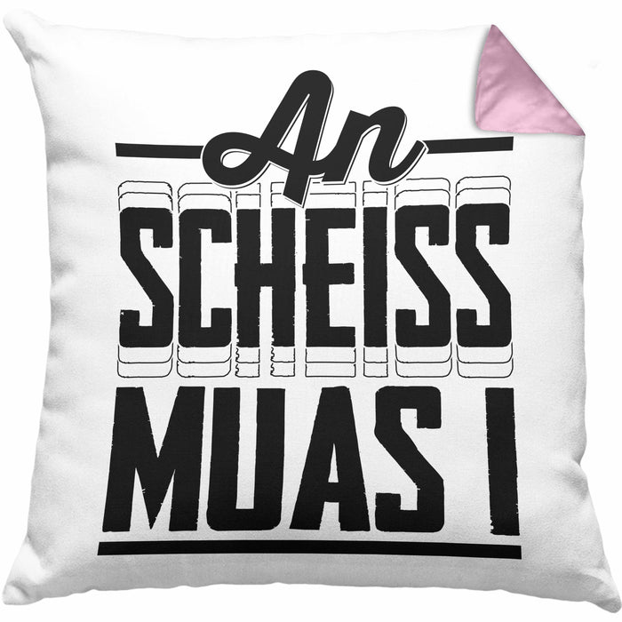 Bayern Kissen mit Füllung 40x40 Geschenk Witz Bayer Boarisch Witz Spruch Kaffee-Kissen mit Füllung 40x40 Geschenkidee (Grau) Rosa Trendation