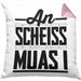 Bayern Kissen mit Füllung 40x40 Geschenk Witz Bayer Boarisch Witz Spruch Kaffee-Kissen mit Füllung 40x40 Geschenkidee (Grau) Rosa Trendation