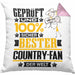 Country-Fan Geschenk Lustiger Spruch für Country-Fan Geschenkidee Bester Country-Fan Der WeltKissen mit Füllung 40x40 (Grau) Rosa Trendation