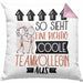 Teamkollegin Geschenk Kissen mit Füllung 40x40 Lustig Geschenkidee für Teamkollegin Geburtstag So Sieht Eine Richtig Coole Teamkollegin Aus Frauen Spruch (Grau) Rosa Trendation