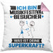 Musikfestival-Besucher Kissen mit Füllung 40x40 Geschenk für Musikfestival-Besucher Geburtstag Lustiger Spruch Was Ist Deine Superkraft (Grau) Rosa Trendation