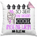 Ingenieurin Geschenk Kissen mit Füllung 40x40 Lustig Geschenkidee für Ingenieurin Geburtstag So Sieht Eine Richtig Coole Ingenieurin Aus Frauen Spruch (Grau) Rosa Trendation