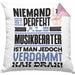 Musikberater Geschenk Kissen mit Füllung 40x40 Lustige Geschenkidee für Musikberater Geburtstag Niemand Ist Perfekt Aber Als Musikberater Ist Man Nah Dran (Grau) Rosa Trendation