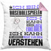 Baseballspieler Geschenk Kaffee-Kissen mit Füllung 40x40 Geschenkidee für Baseballspieler Ich Bin Baseballspieler Ich Kann Es Dir Erklären Jedoch Nicht Für Dich Verstehen Spruch Lustig (Grau) Rosa Trendation